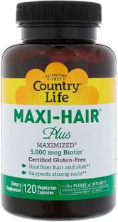 Country Life Maxi Hair Plus, 5,000 mg, 120 Vegetarian Capsules