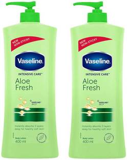 Vaseline Intensive Care Aloe Fresh Body Lotion, 400 ml X 2 pack