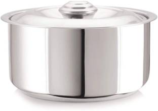 NEELAM Stainless Steel Sizzling Double Walled Hot Pot, Casserole 3000 ml Pot 24.6 cm diameter 3 L capacity with Lid