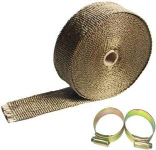 TRP Traders Brown Silencer Wrap Bike Exhaust Wrap Heat Shield Bike Exhaust Heat Shield