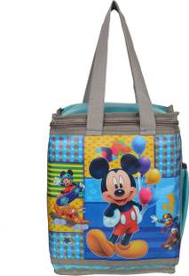 Naaz Polyester Waterproof 3D Printed Mickey Mouse Lunch/Tiffin Bag Waterproof Lunch Bag