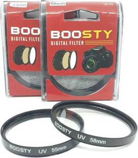 BOOSTY UV FILTER 2 pcs FOR D-ZOOM KIT ----AF-P DX NIKKOR 18-55mm f/3.5-5.6G VR + AF-P DX NIKKOR 70-300mm f/4.5-6.3G ED VR ( D5300/D5600/D3300/D3400/D3500) UV Filter