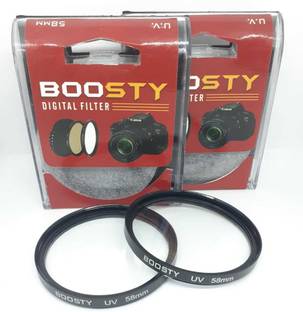 BOOSTY UV FILTER 58MM 2 PCS FOR - LENS 18-55MM AND 55-250 MM LENS ,1300D/1500D/700D/200D/3000D UV Filter