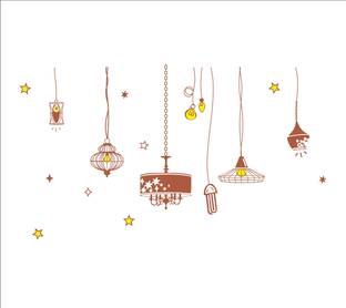 DECOR KAFE 66 cm Hanging Electronics Abstract Wall Sticker Self Adhesive Sticker