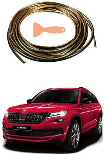 PRTEK Beading, Flexible Styling PVC Moulding Trim Strip, (5 Meters, GOLD)021 Car Beading Roll For Bumper, Grill and Garnish Cover, Window