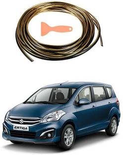 PRTEK Beading, Flexible Styling PVC Moulding Trim Strip, (5 Meters, GOLD)117 Car Beading Roll For Bumper, Grill and Garnish Cover, Window
