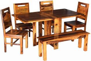 एंजेल फर्निचर Sheesham Wood सॉलिड वुड डाइनिंग सेट