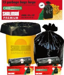 SHALIMAR Eco Friendly / 100% recyclable (Size 60 cm x 81 cm) Large 70-75 L Garbage Bag  Pack Of 60