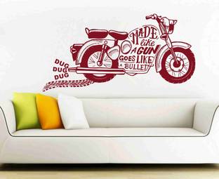 Devil designs 47 cm "BULLET" Bike Wall Sticker Self Adhesive Sticker