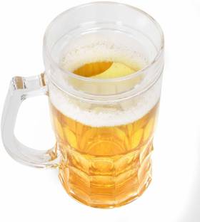 Triangle Ant Mug with Freezing Gel, Double Wall Gel Frosty Freezer Mug, Size 350 ML Glass Beer Mug