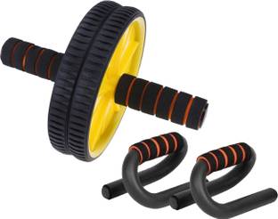 L'AVENIR FITNESS Ab Wheel Exerciser & Push Up Bar for home Workout Fitness Accessory Kit Kit