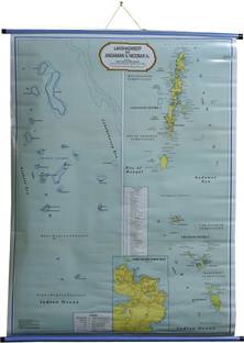 ROLLUP MAP OF LAKSHADWEEP , ANDAMAN & NICOBAR ISLAND Photographic Paper