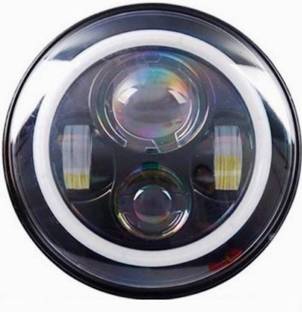 BhanujT LED Headlight for Mahindra, Royal Enfield Thar, Bullet 350
