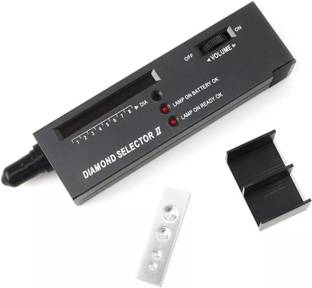 Excel Choice Diamond Tester Gemstone Selector II with LED Indicator Jewel Jewelery Gems Diamond Testing Tool Portable Culti Diamond Selector Electronic Diamond Tester Genuine Real Diamond or Fake Diamond Indicator with Metal Stone Rest + Soft Carrying Case + 9 Volt Battery Probe and Tester Electronic Hobby Kit Probe and Tester Electronic Hobby Kit Electronic Components Electronic Hobby Kit