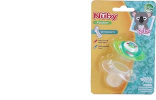 NUBY Natural Flex Pacifier for your baby 6Months+ (Green Monkey) Teether