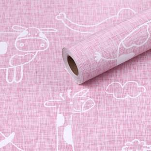 akadeco Classics Pink, White Wallpaper