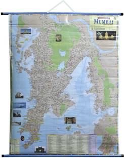 ROLLUP MAP OF MUMBAI (PIPE MOUNTED) Photographic Paper