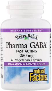Natural Factors Stress-Relax, Pharma GABA, 250 mg, 60 Vegetarian Capsules