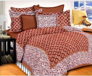 UNIQCHOICE Cotton Double Flat 120 TC Printed Bedsheet