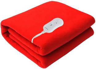 PINDIA Solid Single Electric Blanket for  Heavy Winter