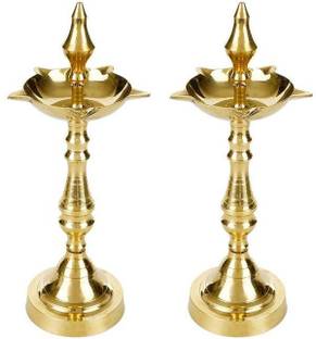 SH RETAIL Brass (Pack of 2) Table Diya Set