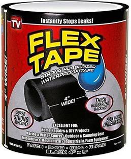 TWONE Flex Tape Black 4" X 5' 11 cm Floor Marking Tape 11 cm Floor Marking Tape