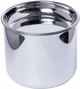 PRV Stainless Steel Deep Cooker Pot, Suitable For 3 Liters Outer-Lid Pressure Cooker Pot 15.5 cm diameter 1.5 L capacity with Lid