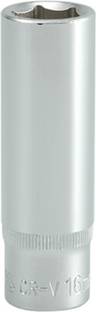 YATO YT-1229 1/2 inch Drive Deep Hexagonal Chrome Finish Socket with Size 16mm and symbol 50BV30 Socket Set