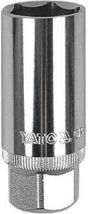 YATO YT-1254 1/2 inch Drive Spark Plug Chrome Finish Socket with Size 21mm and symbol 50BV30 Socket Set