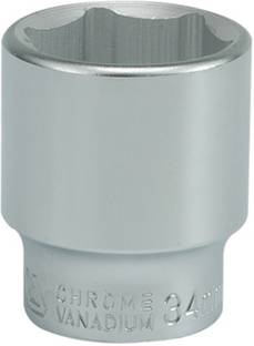 YATO YT-1314 3/4 inch Drive Socket with Chrome finish with 34mm size application in industry, car service stations and workshops for High Loads Socket Set