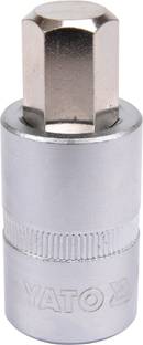 YATO YT-04387 Professional HEX 14mm shaft and 1/2 inch Drive Socket Bit with Chromium Plated for Car or Mechanical Workshop Socket Set