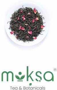 MOKSA Botanicals Luxury 100% Pure Premium Quality Rose Green Tea | Organic Rose Dried Petals | Good for Healthy Hair & Beautiful Skin - Weight Loss Tea & Slimming Tea | Natural Stress Buster | Loose Leaf Rose Green Tea Tin