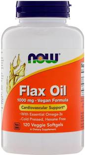 Now Foods Flax Oil, 1000 mg, 120 Veggie Softgels