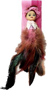 Proplady Baby Doll Collection Stylish Multicolor Doll Head Bands with Feather Extensions|Hair Accessories for Newborns and Baby Girls|Latest Hair Head Band