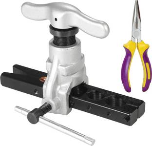 Digital Craft 3/16" to 3/4" 45 Degree Eccentric Flaring Tool Set Refrigeration Copper Tube Eccentric Cone Type Flaring Tool Water Gas Brake Line Applications Tubing 45 Angle Cone Type Flaring Tool Multi Vise Tool