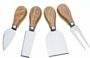 Iktu 4 Pieces Set Cheese Knives with Wood Kitchen Tool Set