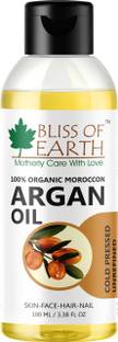 Bliss of Earth !00% Organic Moroccan Argan Oil Hair Oil
