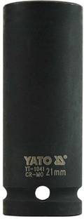 यातो YT-1041 Cold Forged CrMo 1/2 inch Drive Black Phosphated Surface AS Drive Hexagonal Deep Impact Socket Set-21mm सॉकेट सेट