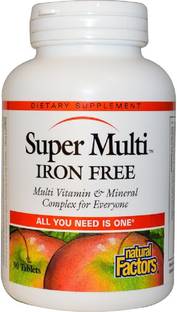 Natural Factors Super Multi, Iron Free, 90 Tablets