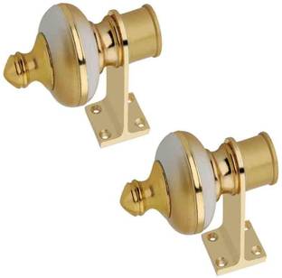 GROWNIX White, Gold Rod Rail Bracket Metal