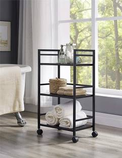 milad Metal 3 Tier Trolley for Beauty Salon Kitchen Oven Stand Organizer Iron Kitchen Trolley