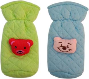 POOJA E-BUSINESS Baby Feeding Bottle Cover in Cult Fabric with Attractive Teddy, for 200-250 ML Capacity,