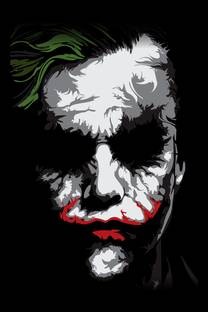 Joker Simplistic Face Artwork Poster| For Joker Lovers | HD Poster for Wall decor (300GSM Thick Paper, Gloss Laminated) Paper Print