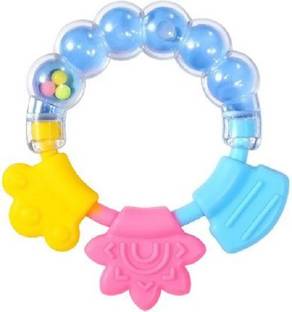 croox Infrant Baby Rattle Teether Toy,BPA-Free Infants Teether Rattle Toy, Colorful Shaking Bell Musical Handbell for Newborn Teether