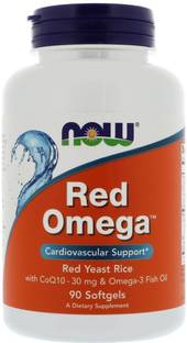 Now Foods Red Omega, Red Yeast Rice with CoQ10, 30 mg, 90 Softgels