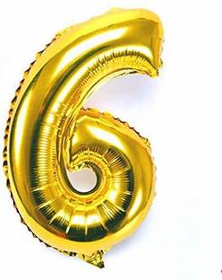 gorgeous moment Solid SIX Number Foil Balloon Balloon