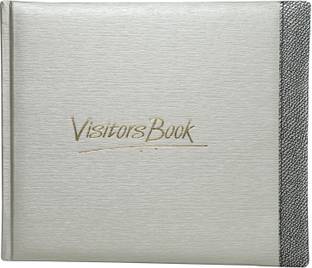 MAHAVIR Visitors Book - (18 cm x 22cm) Medium Size - Guest Book Regular Visitor's Book Single Ruled 144 Pages