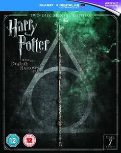 Harry Potter and the Deathly Hallows: Part 2 -Year 7 (Blu-ray + Digital Download + Ultraviolet) (2-Disc Special Edition) (Slipcase Packaging + Region Free + Fully Packaged Import)
