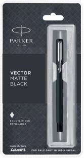 PARKER Vector Matte Black Chrome Trim Fountain Pen
