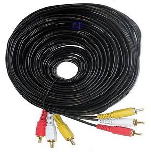 techut  TV-out Cable 10 Meter Gold Plated 3 RCA to 3 RCA Male to Male Audio Video AV Cable